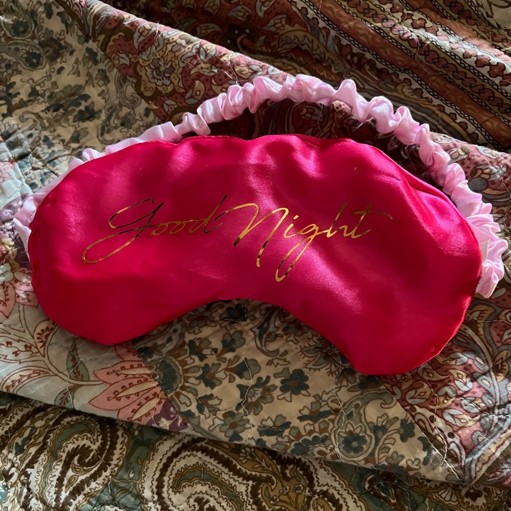 Pink goodnight sleep mask